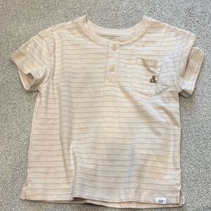 GAP Kids Light Tan Striped Tee
